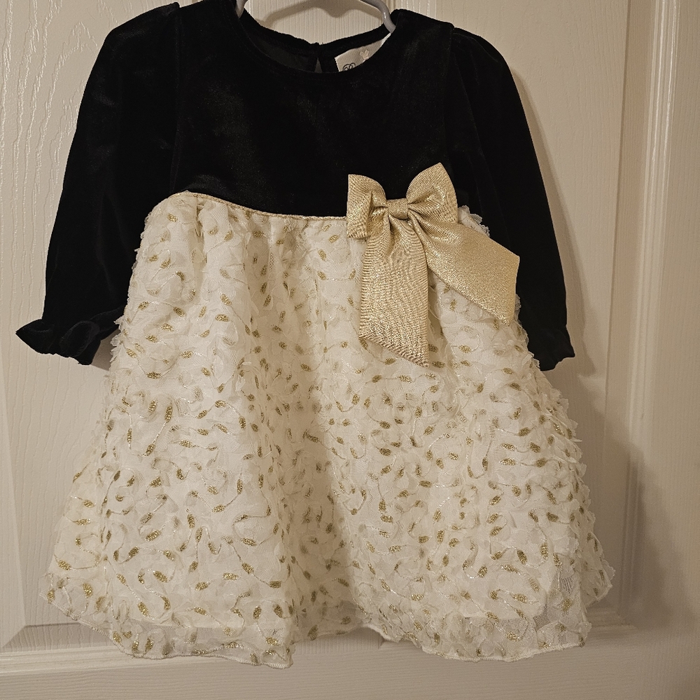 Rare Editions Velour Dress Size 18 Months
